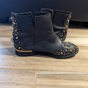 Modern Vice Black Booties with Studded Detail
